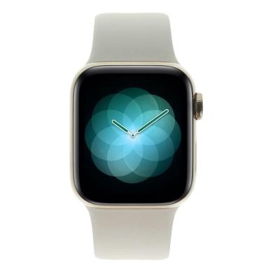 Apple Watch Series 4 GPS + Cellular 40mm acier inoxydable or bracelet sport gris - bon état
