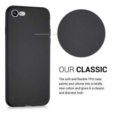 kwmobile Soft Case pour Apple iPhone 7 / 8 / SE (2020) noir