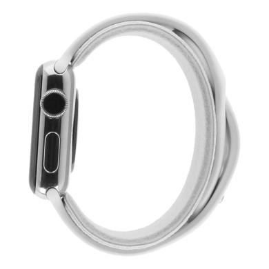 Apple Watch Series 2 38mm acero inox plateado correa deportiva blanco