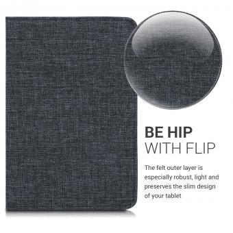 kwmobile Flip Cover pour Apple iPad Mini 5 (2019) (48050.01) gris