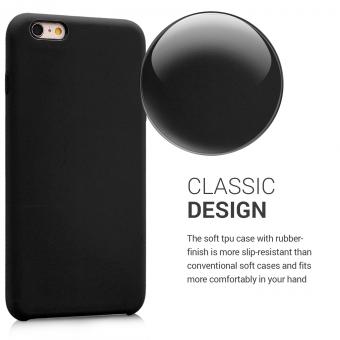 kwmobile Soft Case für Apple iPhone 6 Plus / 6S Plus (40841.47) schwarz matt