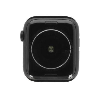 Apple Watch Series 5 Aluminiumgehäuse grau 44mm mit Sportarmband schwarz (GPS + Cellular) grau