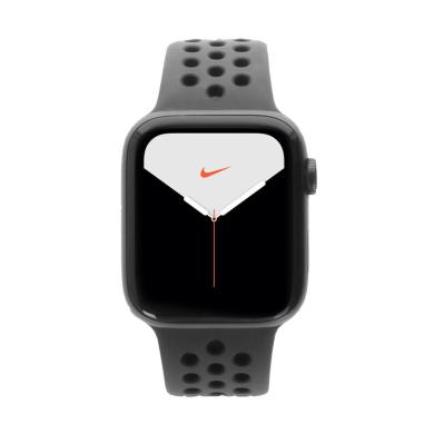 Apple Watch Series 5 Nike+ Aluminiumgehäuse grau 44mm mit Sportarmband schwarz (GPS) grau