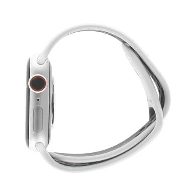 Apple Watch Series 5 Nike+ Aluminiumgehäuse silber 40mm mit Sportarmband platinum/schwarz (GPS + Cellular) silber