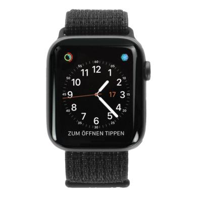 Apple Watch Series 4 Nike+ Aluminiumgehäuse grau 44mm mit Sport Loop schwarz (GPS) grau