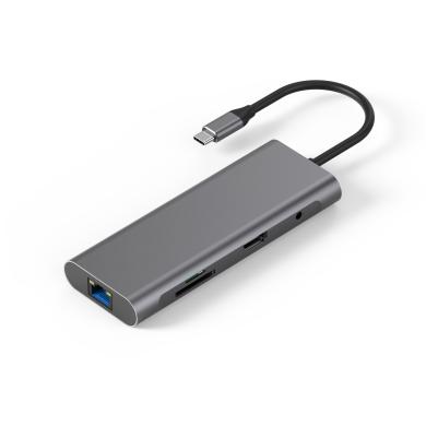 USB-C Hub 9 in 1 -ID17272 grigio
