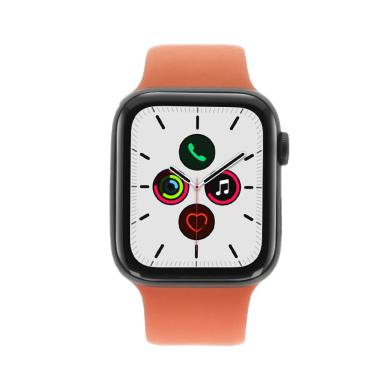 Apple Watch Series 5 GPS + Cellular 44mm aluminium gris bracelet sport orange