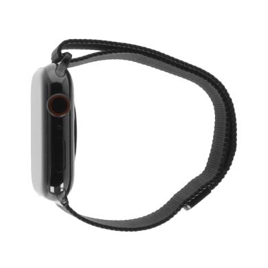 Apple Watch Series 5 GPS + Cellular 44mm acier inoxydable noir bracelet milanais noir