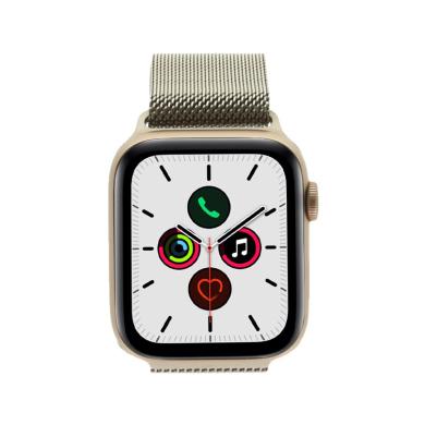 Apple Watch Series 5 Aluminiumgehäuse gold 44mm mit Milanaise-Armband gold (GPS) gold