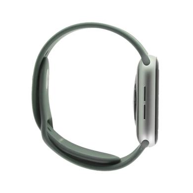Apple Watch Series 5 Aluminiumgehäuse silber 44 mm mit Sportarmband piniengrün (GPS) silber