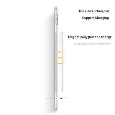 Flip Cover für Apple iPad Pro 2020 11" -ID17604 grau/durchsichtig