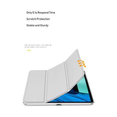 Flip Cover für Apple iPad Pro 2018 11" -ID17607 grau/durchsichtig