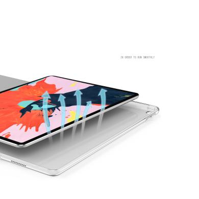 Flip Cover für Apple iPad Pro 2018 11" -ID17607 grau/durchsichtig