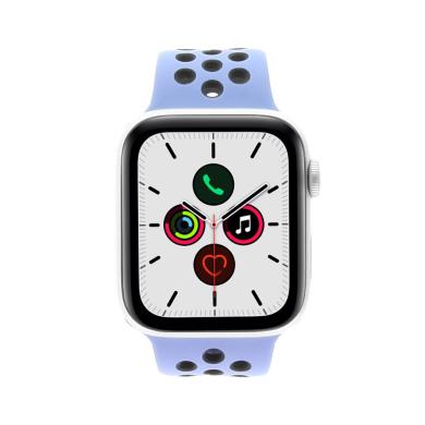 Apple Watch Series 5 Nike+ Aluminiumgehäuse silber 44mm mit Sportarmband royal pulse/schwarz (GPS + Cellular) silber