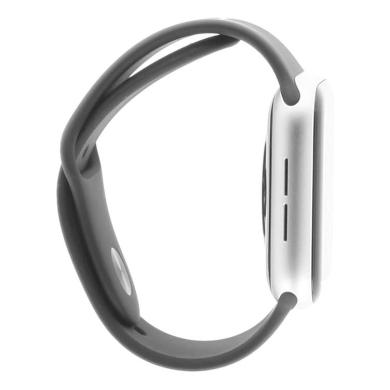 Apple Watch Series 5 Aluminiumgehäuse silber 44mm mit Sportarmband schwarz (GPS) silber