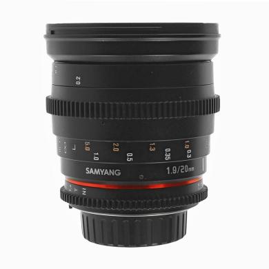 Samyang 20mm 1:1.9 ED AS UMC para Nikon F negro