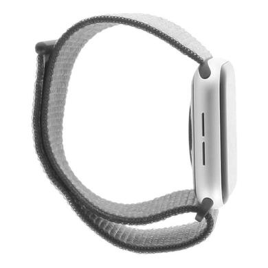 Apple Watch Series 5 Aluminiumgehäuse silber 44 mm mit Sport Loop eisengrau (GPS) silber
