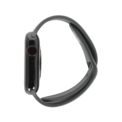 Apple Watch Series 5 Edelstahlgehäuse schwarz 44 mm mit Sportarmband piniengrün (GPS + Cellular) schwarz