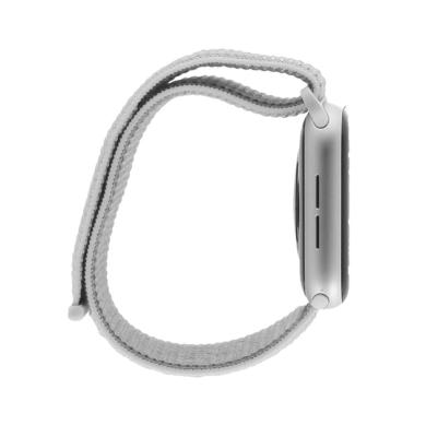 Apple Watch Series 5 Aluminiumgehäuse silber 44 mm mit Sport Loop eisengrau (GPS + Cellular) silber