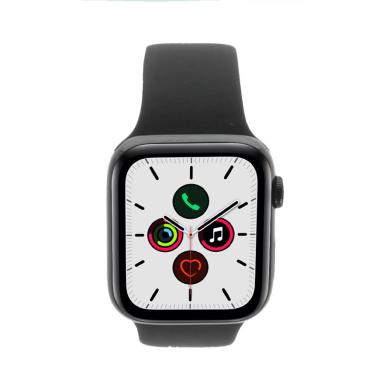 Apple Watch Series 5 GPS + Cellular 44mm acciaio inossidable argento cinturino Loop Sport nero - Ricondizionato - Come nuovo - Grade A+