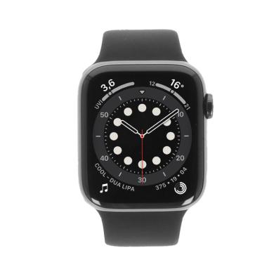 Apple Watch Series 6 GPS + Cellular 44mm alluminio grigio cinturino Sport nero - Ricondizionato - buono - Grade B