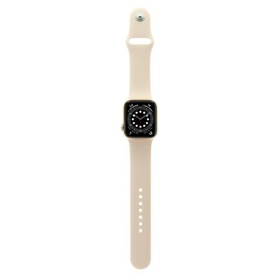 Apple Watch Series 6 Aluminiumgehäuse gold 40mm Sportarmband sandrosa (GPS + Cellular)