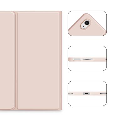 Hülle mit Bluetooth Keyboard & Pencil Halter für Apple iPad Air (4./5. Gen.) -ID18187 pink