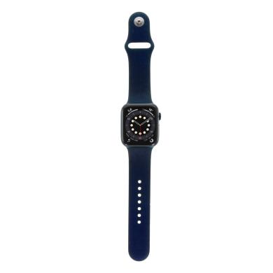 Apple Watch Series 6 Aluminiumgehäuse blau 44mm mit Sportarmband dunkelmarine (GPS) blau