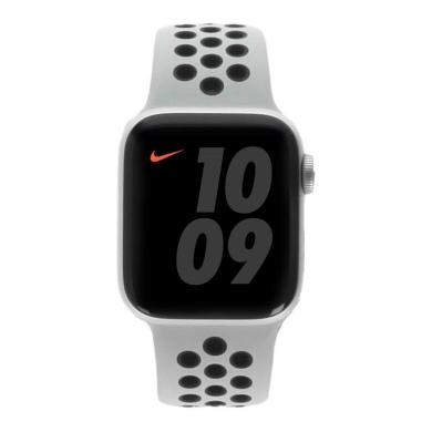 Apple Watch Series 6 Nike Aluminiumgehäuse silber 40mm mit Sportarmband platinum/schwarz (GPS) silber