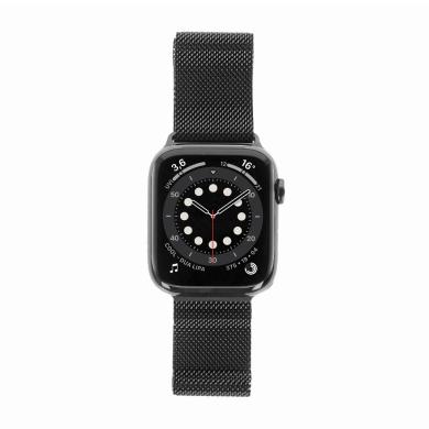Apple Watch Series 6 GPS + Cellular 44mm acier inoxydable graphite bracelet milanais graphite