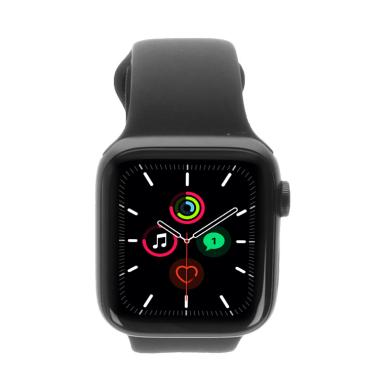 Apple Watch SE Aluminiumgehäuse space grau 44 mm mit Sportarmband schwarz (GPS) space grau