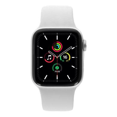 Apple Watch SE GPS 40mm aluminio plateado correa deportiva blanco