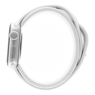 Apple Watch SE GPS + Cellular 40mm aluminium argent bracelet sport blanc