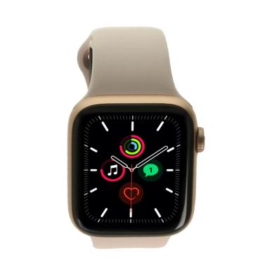Apple Watch SE Aluminiumgehäuse gold 44 mm mit Sportarmband sandrosa (GPS + Cellular) gold