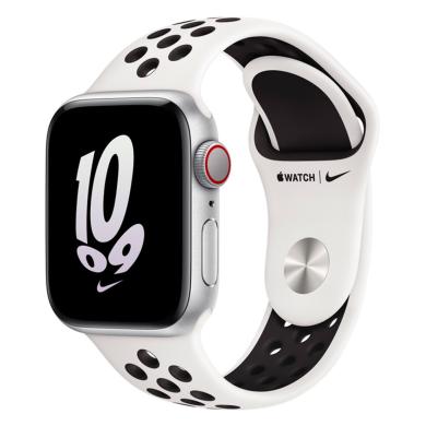 Apple Watch SE Nike Aluminiumgehäuse silber 40mm Sportarmband platinum/schwarz (GPS + Cellular)