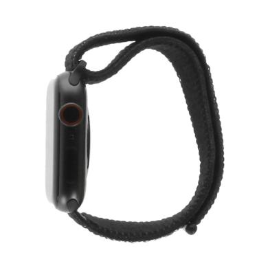 Apple Watch Series 6 Nike Aluminiumgehäuse space grau 44 mm mit Sport Loop schwarz (GPS + Cellular) space grau