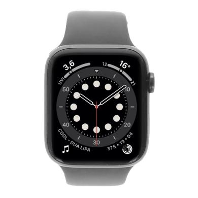 Apple Watch Series 6 Aluminiumgehäuse space grau 44mm mit Sportarmband zyperngrün (GPS + Cellular) space grau