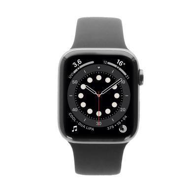 Apple Watch Series 6 GPS + Cellular 44mm acier inoxydable graphite bracelet sport noir