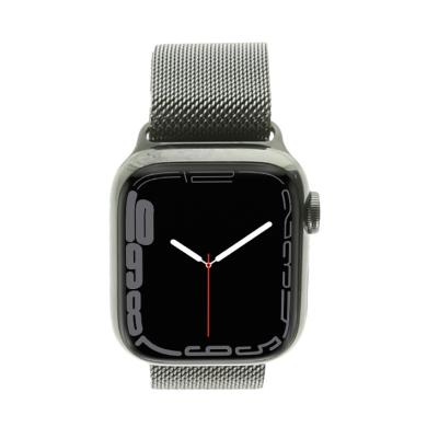 Apple Watch Series 7 GPS + Cellular 41mm acier inoxydable graphite bracelet milanais graphite