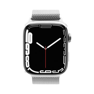 Apple Watch Series 7 GPS + Cellular 45mm acciaio inossidable argento milanese argento - Ricondizionato - ottimo - Grade A