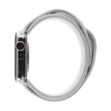 Apple Watch Series 6 GPS + Cellular 44mm acero inox plateado correa deportiva blanco
