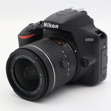 Nikon D3500 con objetivo AF-P VR DX 18-55mm 3.5-5.6G negro