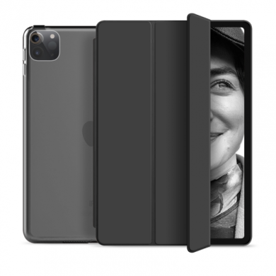 Flip Cover für Apple iPad Pro 2021 12,9" -ID18579 schwarz/durchsichtig