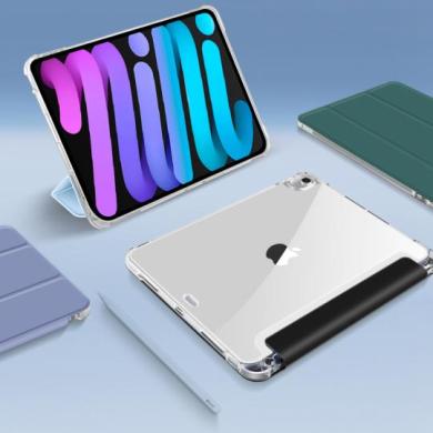 Flip Cover für Apple iPad mini 6. Gen. -ID18588 lavendelgrau/durchsichtig