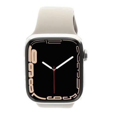 Apple Watch Series 7 cassa in acciaio inox argento 41mm con citurino Sport color galassia (GPS + Cellular) - Ricondizionato - buono - Grade B