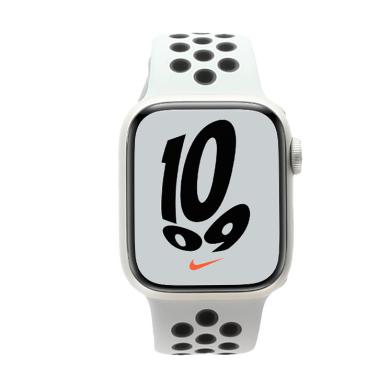 Apple Watch Series 7 Nike GPS + Cellular 41mm aluminium lumière stellaire bracelet sport platine/ noir
