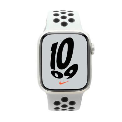 Apple Watch Series 7 Nike GPS + Cellular 45mm aluminium lumière stellaire bracelet sport platine