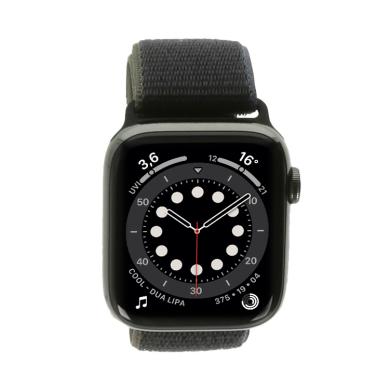 Apple Watch Series 6 cassa in acciaio inossidabile grafite 44mm con Sport Loop grigio  (GPS + Cellular) grafite - Ricondizionato - ottimo - Grade A