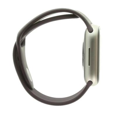 Apple Watch Series 7 Aluminiumgehäuse polarstern 41mm mit Sportarmband dunkelkirsch (GPS + Cellular) polarstern