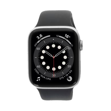 Apple Watch Series 6 Aluminiumgehäuse silber 44 mm mit Sportarmband dunkelmarine (GPS) silber